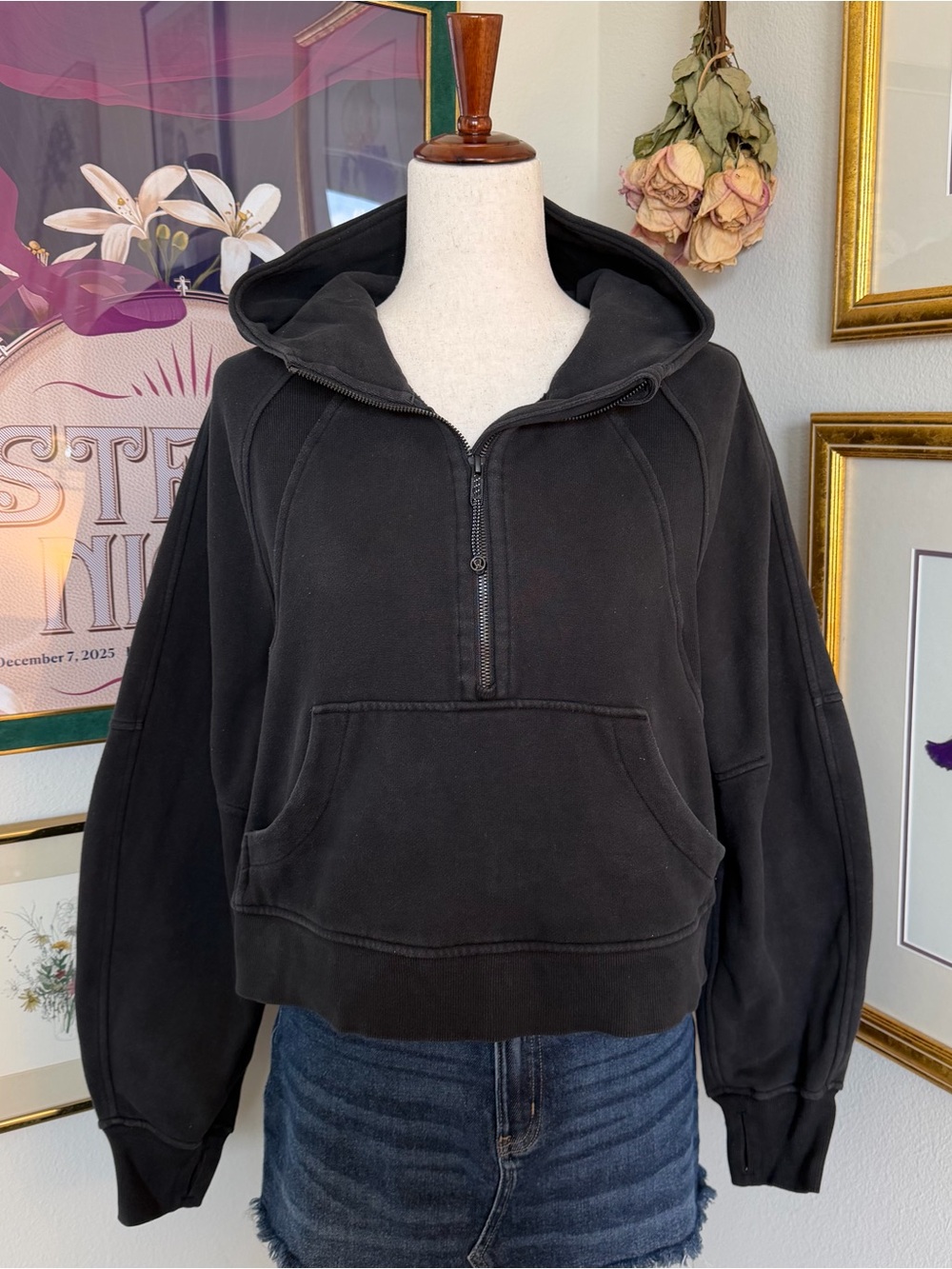 Lululemon Scuba Oversized Half-Zip Hoodie Black Size XS / Small